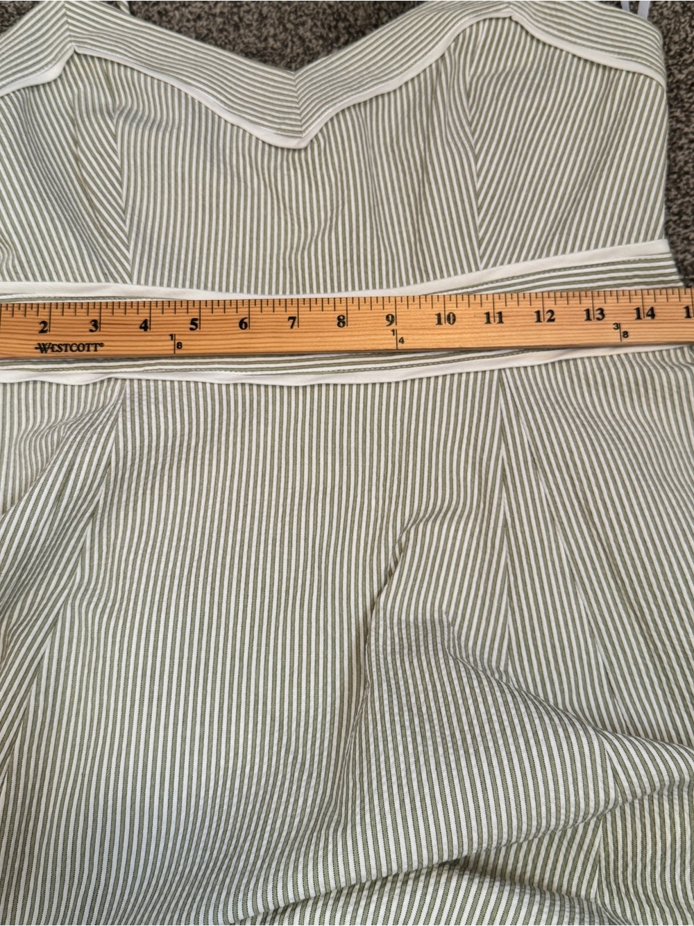 Veronica Beard Sage Green Spaghetti-Strap Midi Dress - Picture 12 of 12